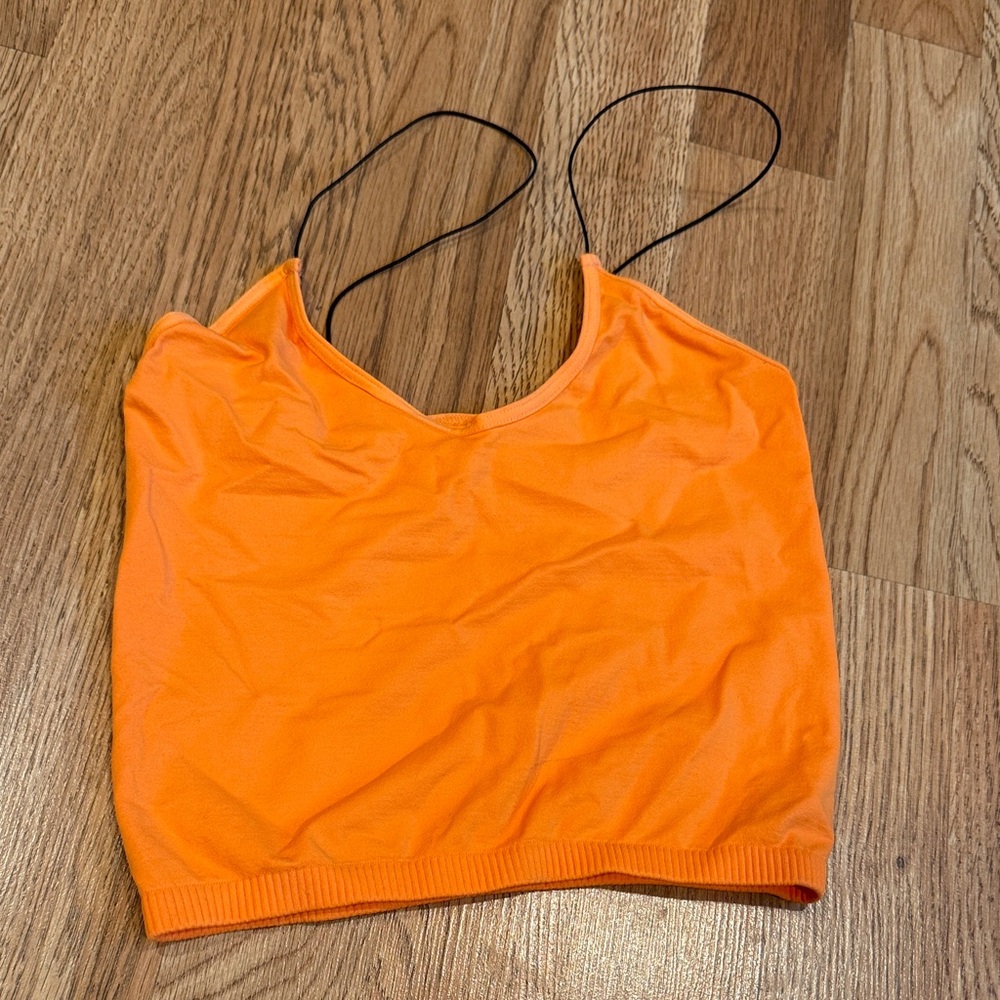 Free People XS/S Vibrant Orange Crop Top